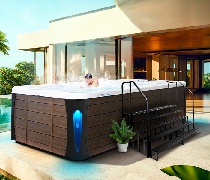 Calspas hot tub being used in a family setting - Santee